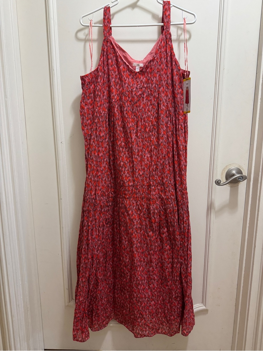 NWT Joie Pink and Orange-Red Maxi Dress Size M
